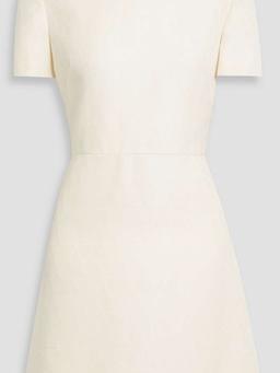 Wool and silk-blend jacquard mini dress