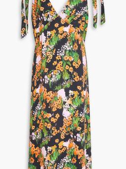 Naima floral-print satin-crepe midi dress