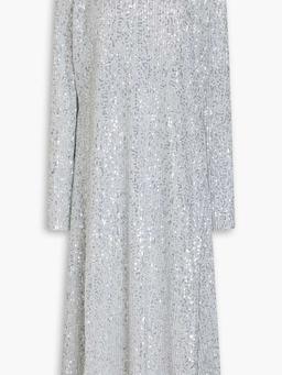 Celsia sequined ribbed-knit midi dress