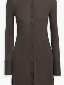 Lyocell-jersey mini shirt dress