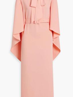 Salina cape-effect crepe maxi dress