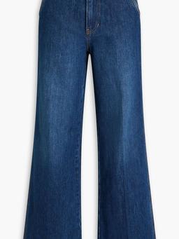 Taylor belted high-rise wide-leg jeans
