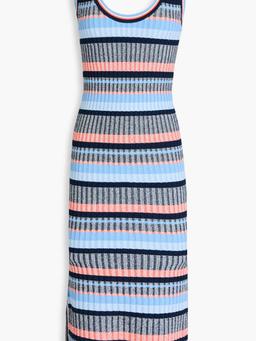 Fabiana striped ribbed-knit midi dress