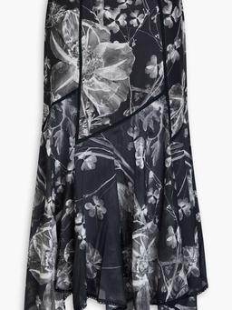 Nopy floral-print cotton-blend voile maxi skirt