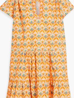 Ashley printed cotton-poplin mini dress
