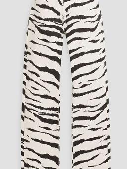Archetypes zebra-print high-rise straight-leg jeans
