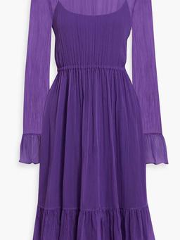 Silk-georgette midi dress
