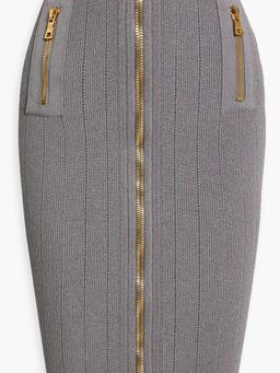 Ribbed-knit pencil skirt