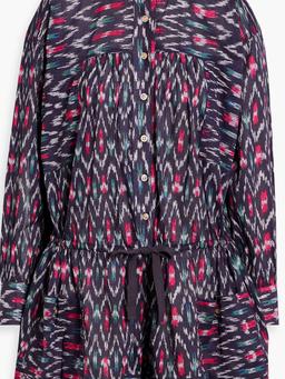 Lehana printed cotton-voile playsuit