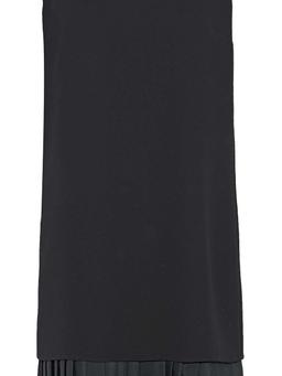 Pleated crepe de chine and cady dress