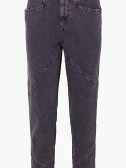 Eloisa paneled acid-wash boyfriend jeans