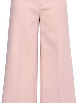 Cropped cotton-blend jersey wide-leg pants