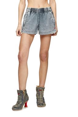Diesel - Boxer shorts in treated Taslan - Shorts - Woman - Blue