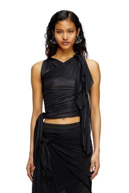 Draped top in stretch jersey