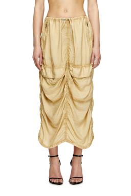 Cargo midi skirt in treated viscose-nylon