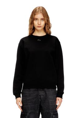 Diesel - Cotton sweatshirt with Oval D embroidery - Sweaters - Woman - Black
