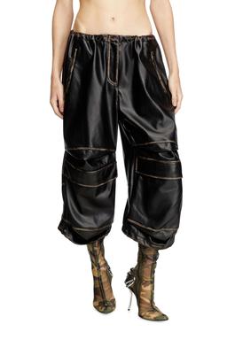 Pleather cargo Bermuda pants