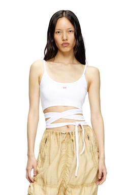 Diesel - Vest top with wrap ties - T-Shirts - Woman - White