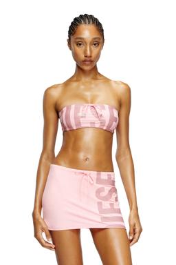 Bandeau bikini top with maxi logo