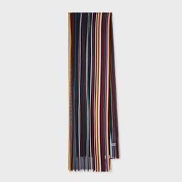 Paul Smith Women's Black 'Signature Stripe' Sheer Scarf