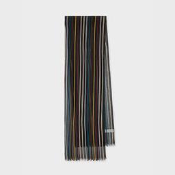 Paul Smith Women's Sheer 'Signature Stripe' Scarf Black