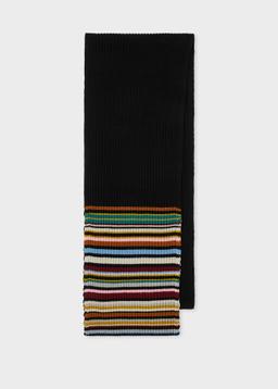 Paul Smith Women's Merino Wool 'Signature Stripe' Scarf Multicolour