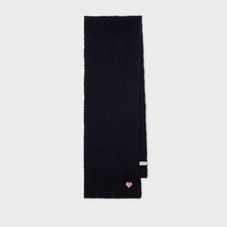Paul Smith Women's Lambswool 'Swirl' Heart Scarf Blue
