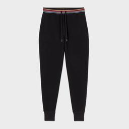 Paul Smith Women's Black Lounge Sweatpants With 'Swirl' Trims