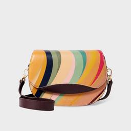 Paul Smith Women's 'Dusky Swirl' Leather Saddle Bag Multicolour