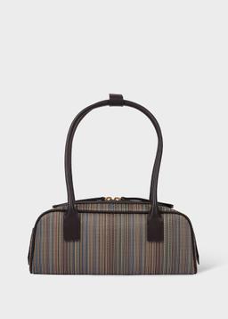 Paul Smith Women's Signature Stripe Coated Canvas 'Agatha' Bag Multicolour