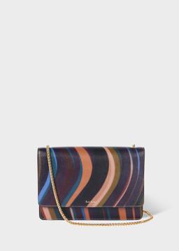 Paul Smith Women's 'Midnight Swirl' Leather Pouch Bag Multicolour