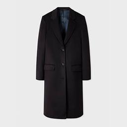 Paul Smith Women's Navy Blue Cashmere-Blend Epsom Coat