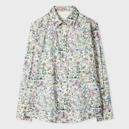 Paul Smith Women's White Cotton 'Liberty Floral' Print Shirt