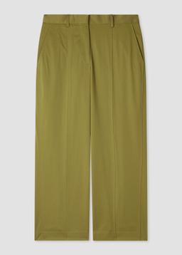 Paul Smith Women's Khaki Cotton Cropped Trousers Green