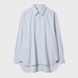 Paul Smith Women's Light Blue Stripe Oversized Shirt