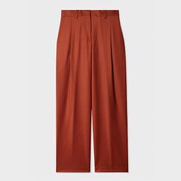 Paul Smith Women's Rust Flannel Wide-Leg Trousers Orange