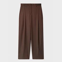 Paul Smith Women's Brown Tonic Wool Wide-Leg Trousers