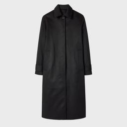 Paul Smith Women's Navy Wool-Cashmere Blend Back-Button Coat Blue