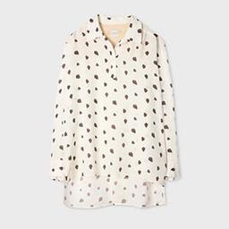 Paul Smith Women's Cream 'Strawberry' Print Dropped Hem Shirt White