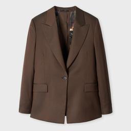 Paul Smith Women's Brown Tonic Wool Blazer with Button Back