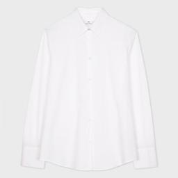 PS Paul Smith Women's White Stretch-Cotton 'Swirl' Cuff Shirt