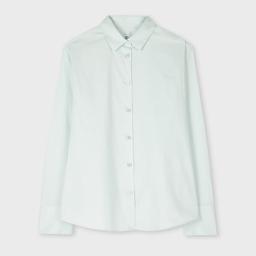 PS Paul Smith Women's Light Blue Shirt With 'Swirl' Cuff Lining
