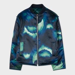 PS Paul Smith Women's Peacock Blue 'Aurora' Reversible Quilted Jacket