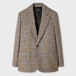 PS Paul Smith Women's Houndstooth Wool-Blend Blazer Yellow