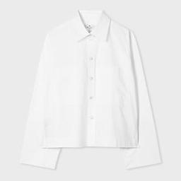 PS Paul Smith Women's Cropped Cotton White Shirt