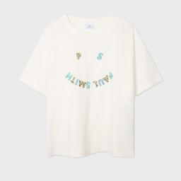 PS Paul Smith Women's Ecru 'Animal Happy' T-Shirt White