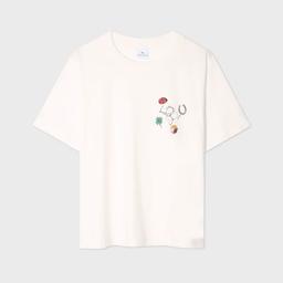 PS Paul Smith Women's White Organic Cotton 'Charms' T-Shirt