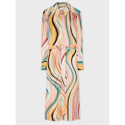 PS Paul Smith Women's 'Dusky Swirl' Shirt Dress Multicolour