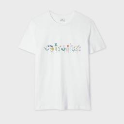 PS Paul Smith Women's White 'Bloom' Print T-Shirt