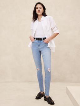 High-Rise Skinny Destructed Jean
